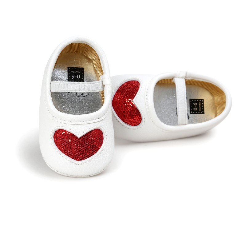 Geboren Baby Meisjes Zachte Zolen Prinses Liefde Babyschoenen Baby Peuter Baby Schoenen: R / 1