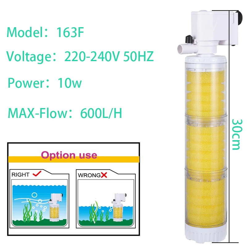 220V 3 in 1 Aquarium Multifunctionele Filterpomp Zuurstof Aquarium 4 Lagen Filter Aquarium Interne Filter Materiaal Luchtpomp: green