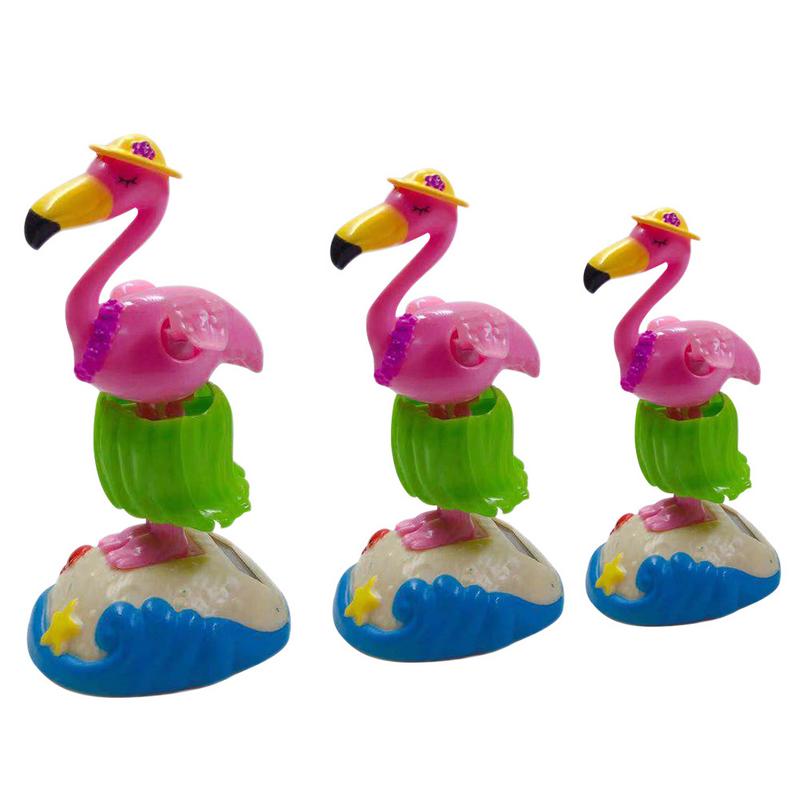 Funny Kids Dansen Dier Flamingo Danser Auto Decor Zonne-energie Innovatieve Zonne-energie Auto Decoratie