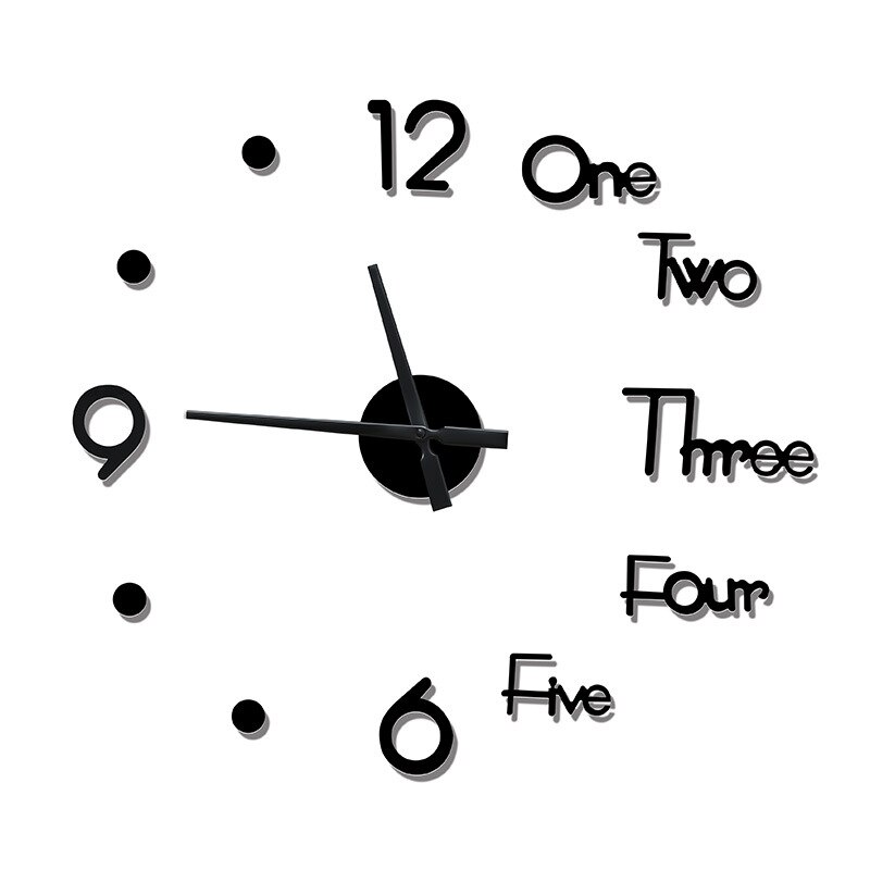 1 sztuk Diy 3D akrylowe nowoczesny projekt kwarcowy duże zegary ścienne lustro mechanizm naklejki Dom Lving dekoracja pokoju igły: large5