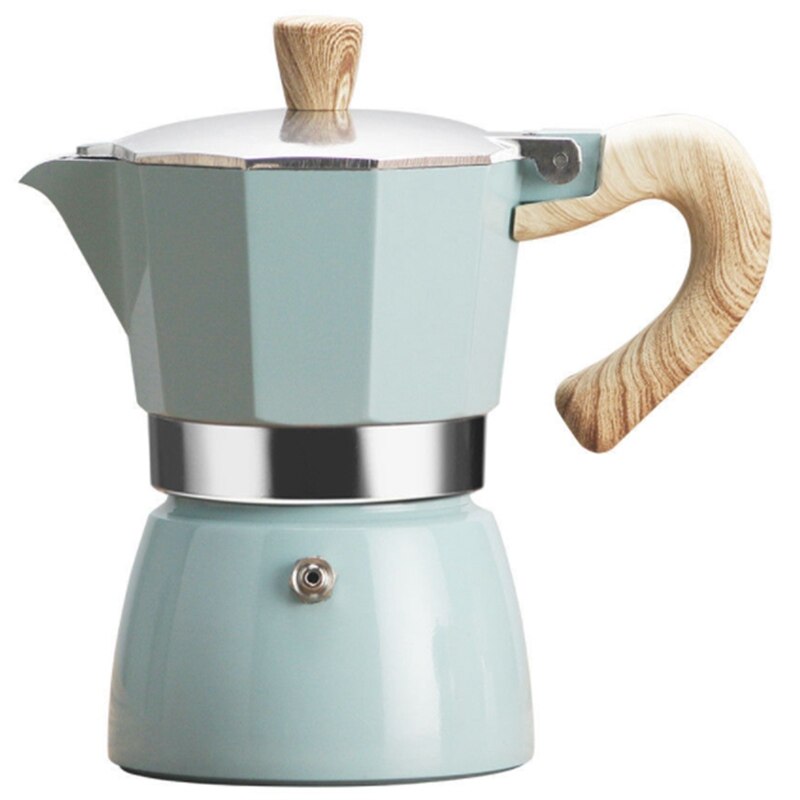 Moka Pot,Stovetop Espresso Maker Cuban Coffee Percolator Machine, Espresso Coffee Maker Brewer Percolator: Blue