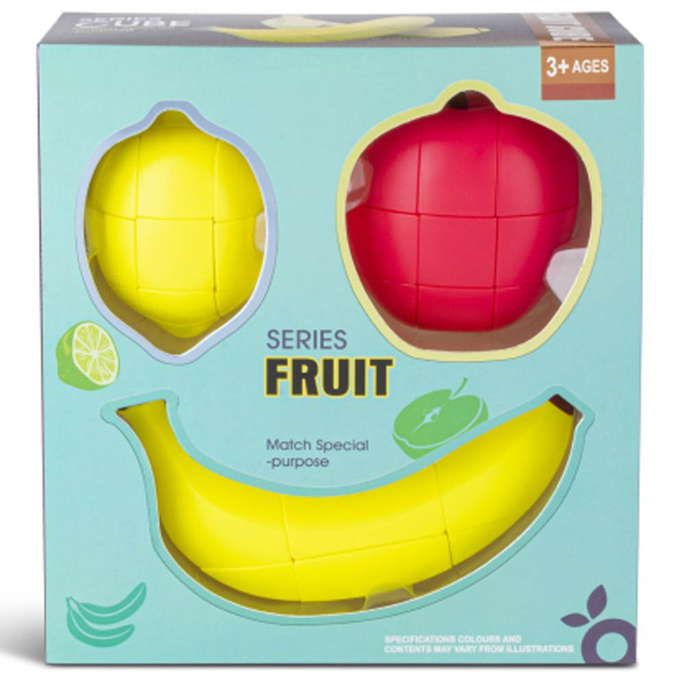 3pcs Fruit Vormige Cube Apple/Banaan/Citroen Puzzel Twisty Anti-Stress Intelligentie Educatief Speelgoed voor Kinderen #30