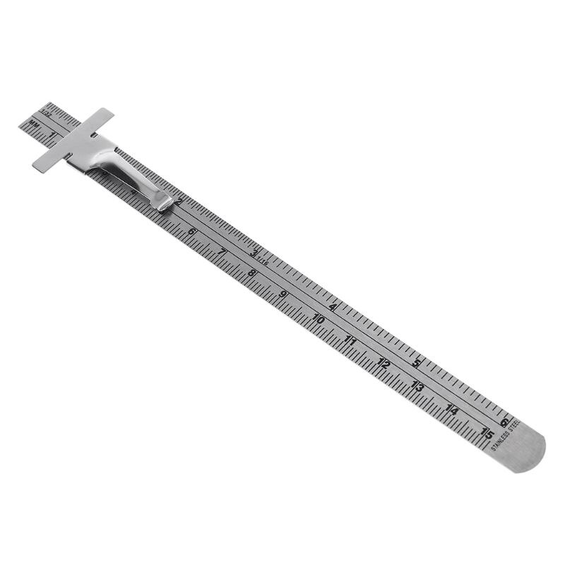 Machinist Ruler 6 Inch, Stainless Steel Ruler Pocket Rule Handy Ruler with Inch 1/32” Mm/metric Graduations Metal Rulers: Default Title