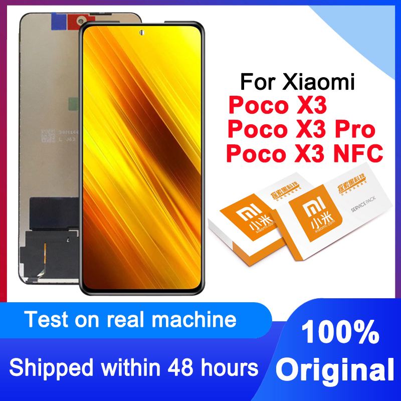 Tested 6.67'' Display For Xiaomi Poco X3 LCD Poco X3 Pro Touch Screen Digitizer Assembly For Xiaomi Poco X3 NFC LCD Replacement