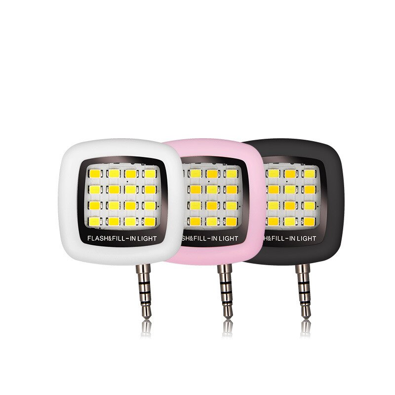 Portable Rechargeable 16 Selfie Flash LED Camera Lamp Light For iPhone 6 6s Samsung HTC LG Xiaomi mobile Phones