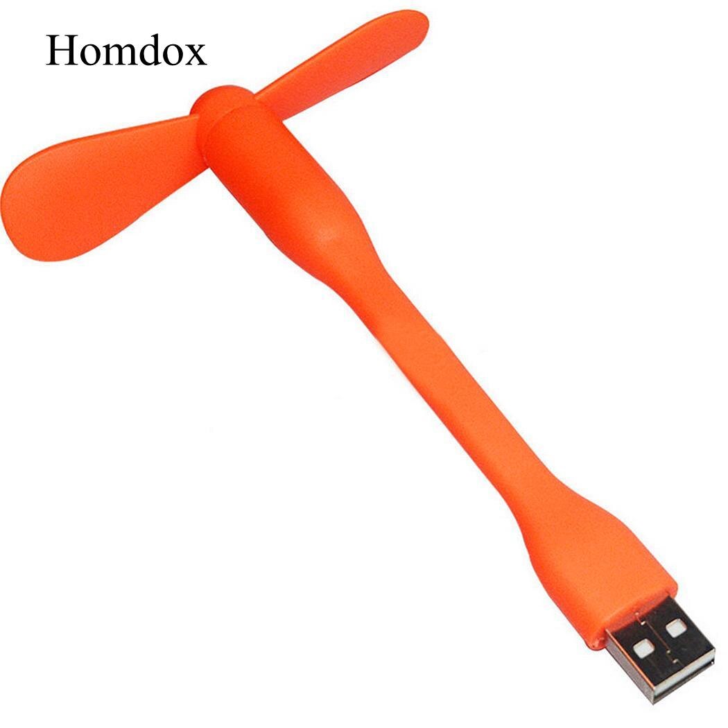 USB Fan Flexible portable removable USB Mini Fan For all Power Supply USB Output USB Gadgets for Laptop Desktop Computer: Orange