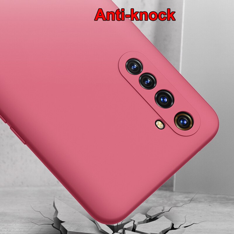 Voor Oppo Realme 6 Pro 6 6S X50 Pro X50 X2 Xt 5 5i Reno Ace2 Case Vloeibare Siliconen bescherm Camera Soft Matte Anti-Klop Cover Funda
