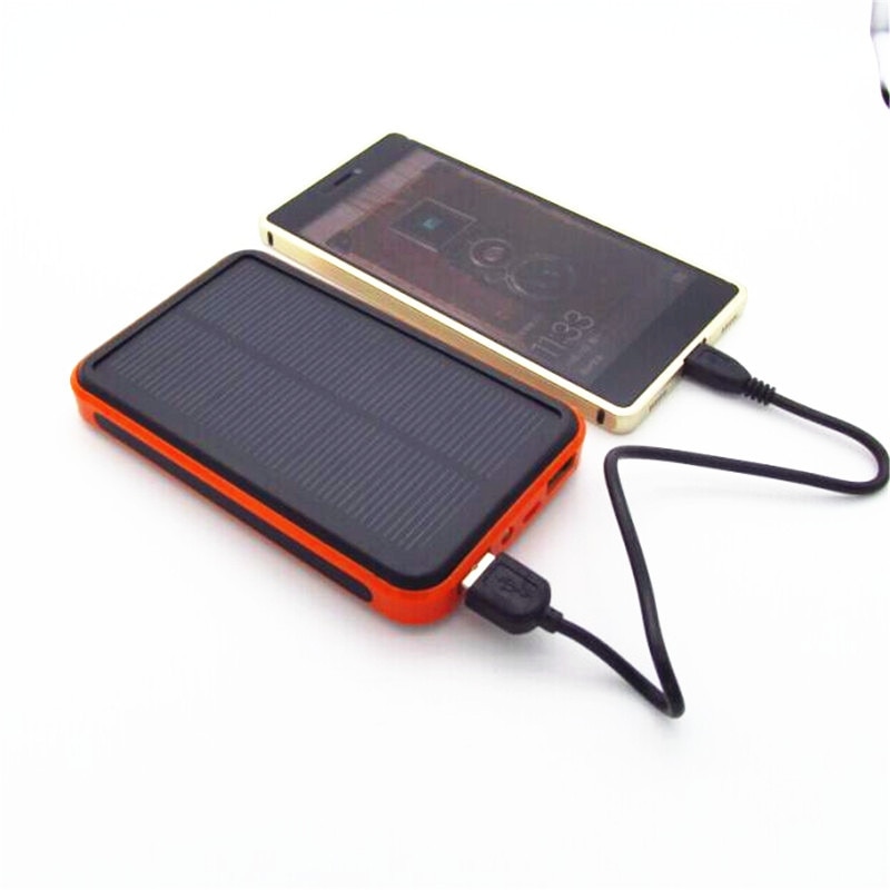 Colaier Waterdichte Solar Echte 10000 mAh Dual USB Externe Polymer Batterij Oplader Outdoor Licht Lamp Powerbank Universele