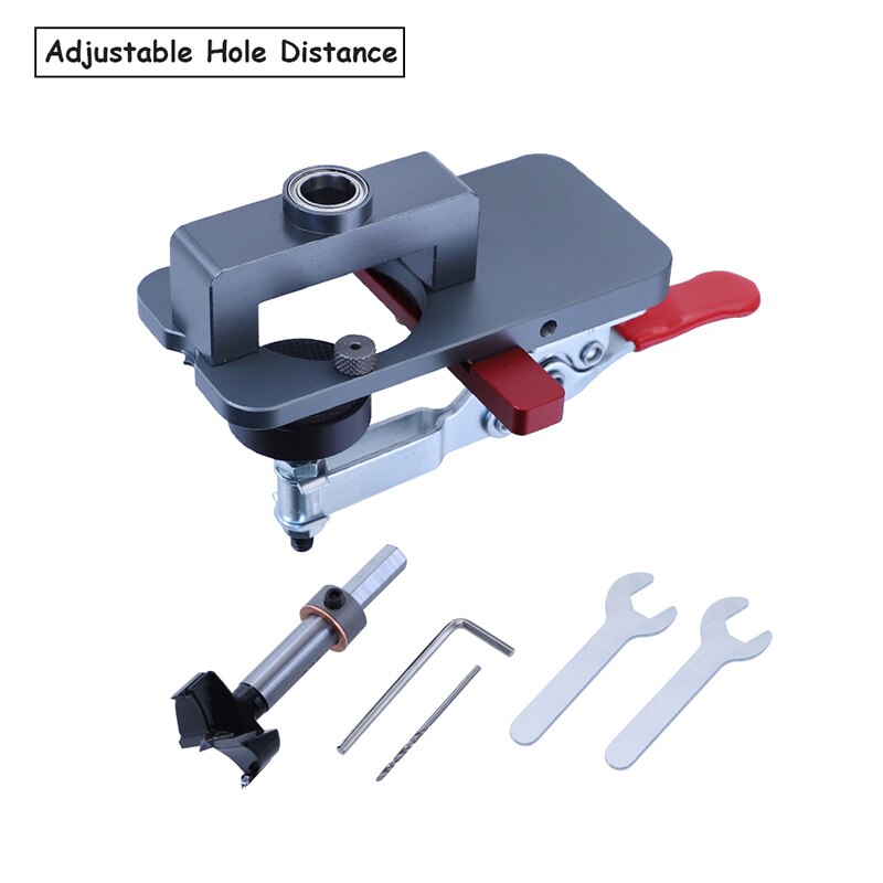 Holzbearbeitung 35mm Scharnier Langweilig Jig See Bohren führen Lokalisierer Hing Installation Jig Tür Schrank See Öffner Vorlage DIY Werkzeuge: einstellen A