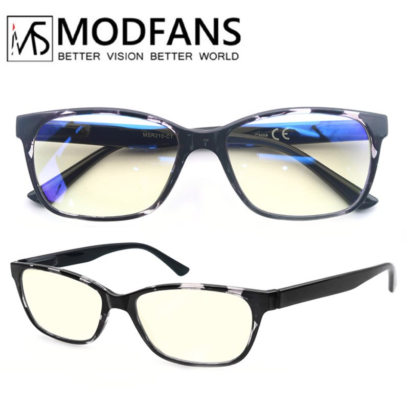 Blue Light Blocking Computer Glasses,Anti Harmful Digital/Game/TV/Phone Ray Reading Glasses,Large Square Frame Lightweight: Shiny Black Pattern