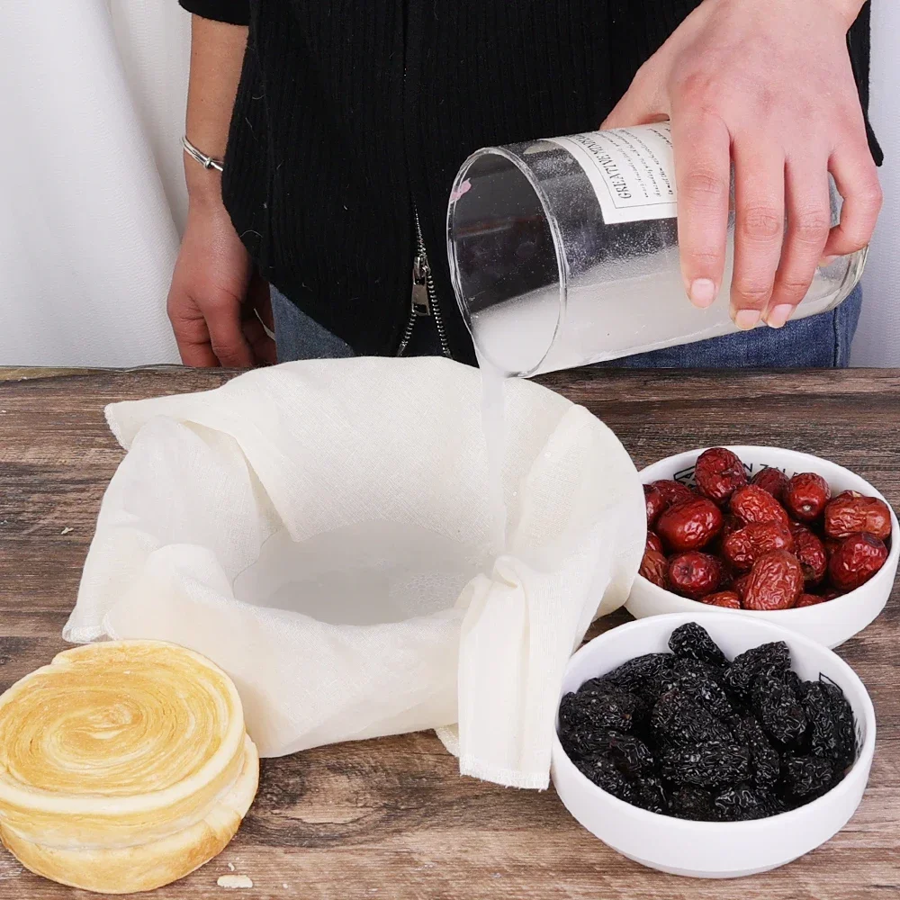 10/1PC Filter Tuch Baumwolle Faser Gittergewebe Mehrweg Sieb Käse Tofu Bäckerei Filter Tuch Heimat Küche Lebensmittel Ferment sieb Werkzeuge