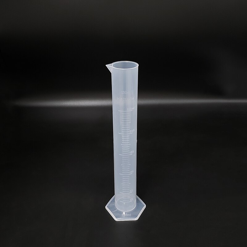Plastic Maatcilinder, Capaciteit 250Ml, Afgestudeerd Plastic Laboratorium Cilinder