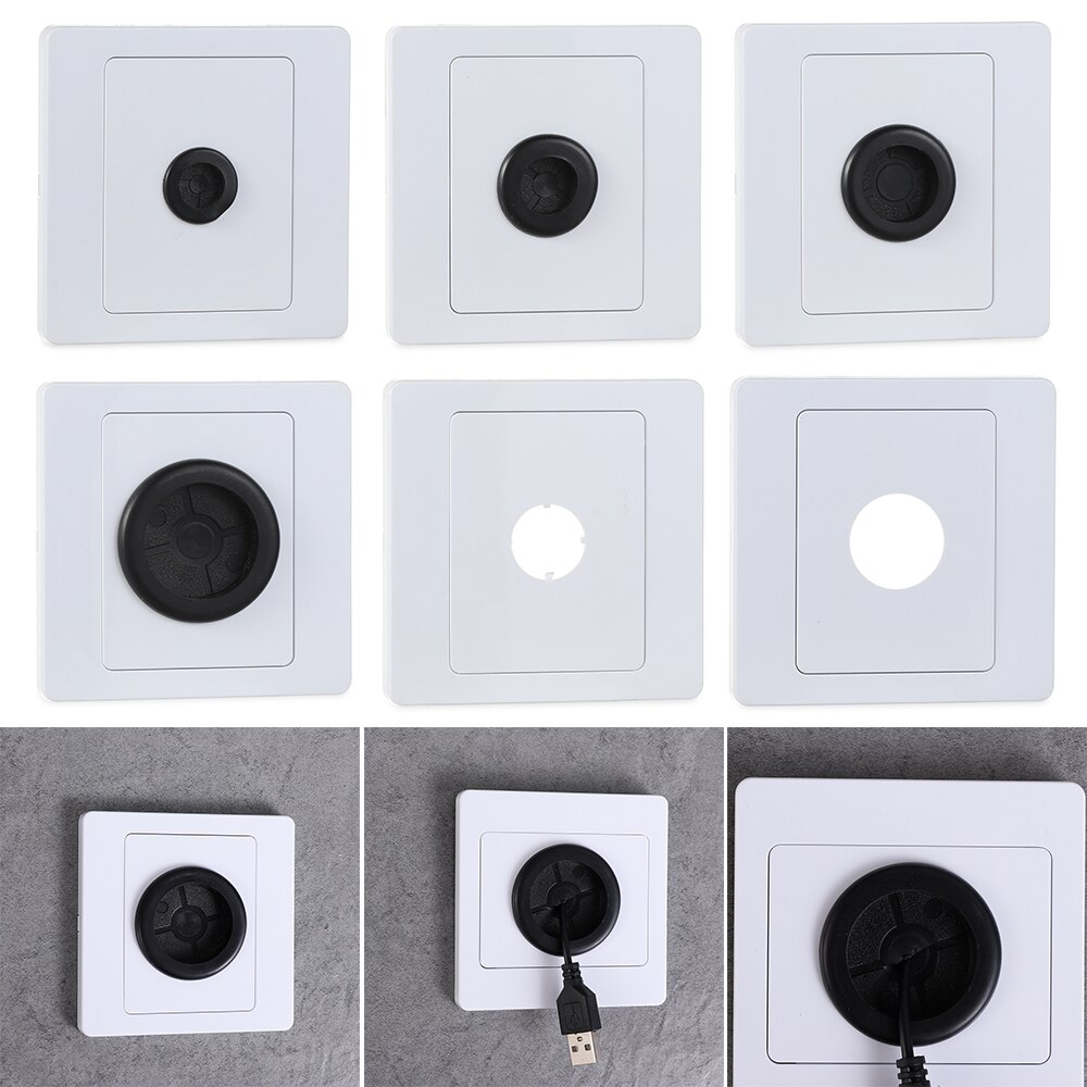 Plastic Wall Wire Hole Cover Reserved Drill Hole Panel Decor Separable Junction Box Cabinet Office Desk Hole Cap Dust Pipe Plug