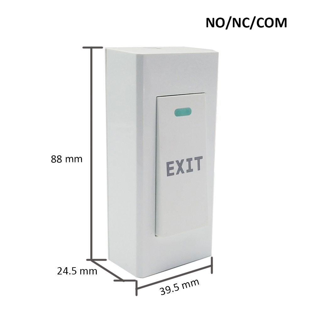 Electric Lock Release Switch NO NC COM Door Access Control System Plastic Exit Button: Orange