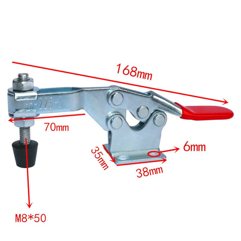 1x Holding Capacity 500lb Metal Clamping Vertical Toggle Clamp Rod Welding Clamps Quick Release Hold Down Clamps