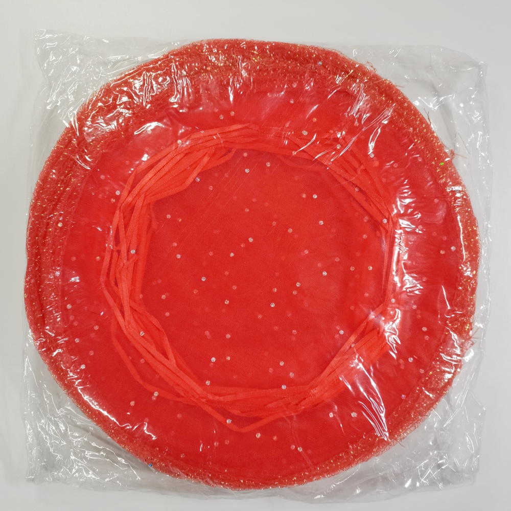 100pcs Jewelry Bag Diameter 26cm 35 40cm Wedding Christmas Party Organza bags Jewelry Packaging Display & Jewelry Pouches: L / Red