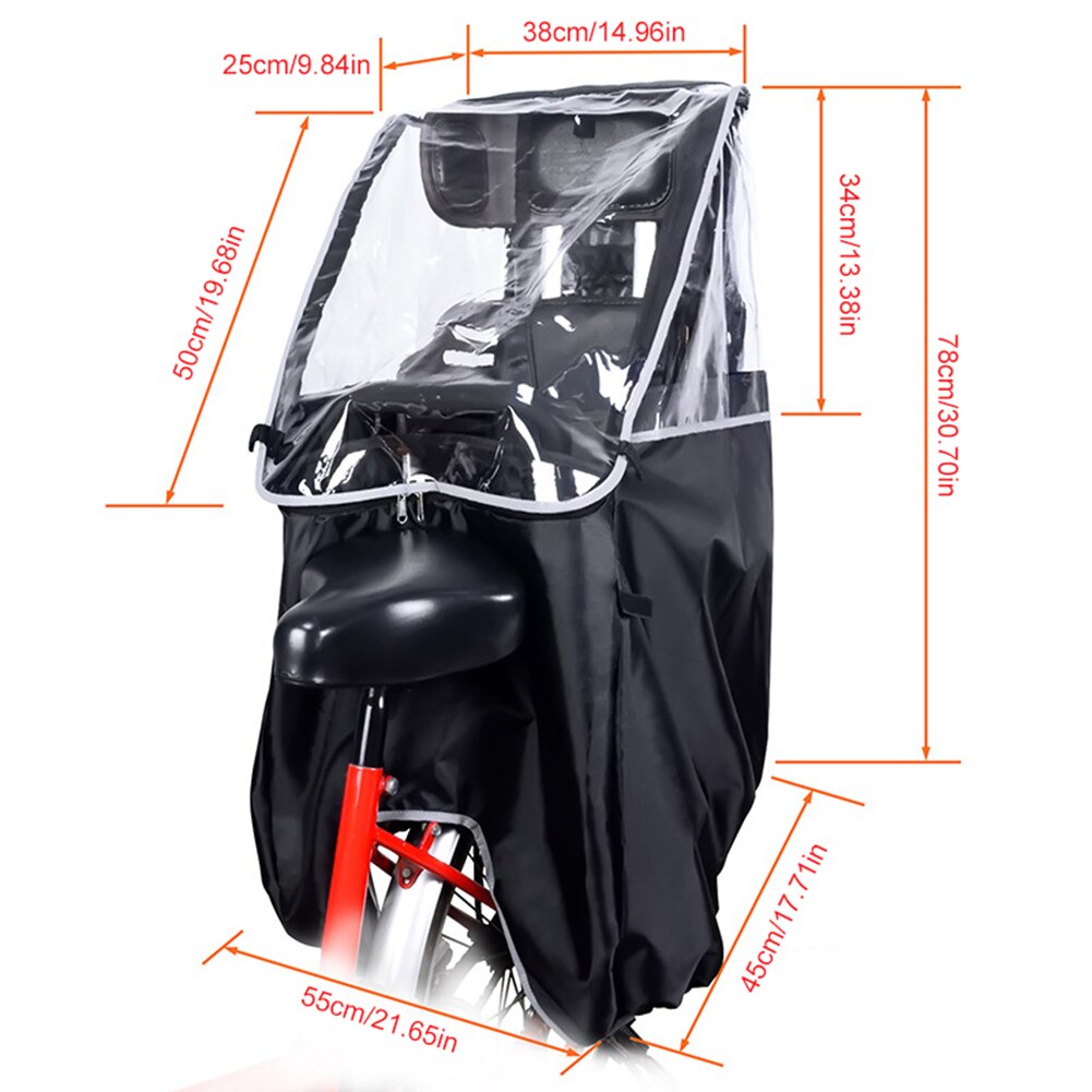 Bike Rain Cover Breathable Durable Bicycle Rain Protection Shield Bike Bicycle Protective Cover For Child Safety Seats