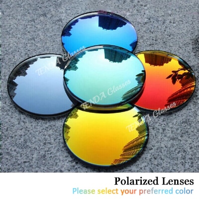 Gafas de sol polarizadas con espejo, lentes graduadas, reflectantes, coloridas, a la