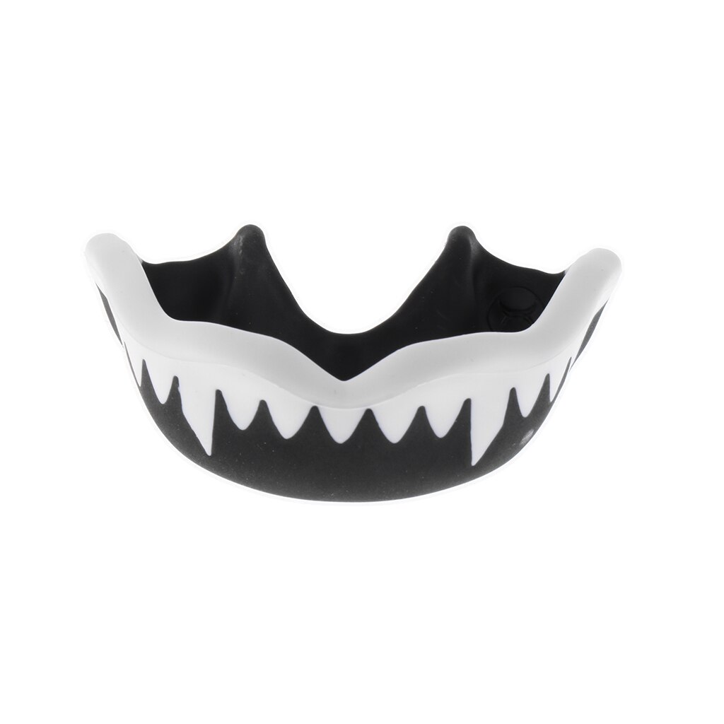 Sport Gebitsbeschermer Gumshield Tanden Mond Protector Boksen Basketbal Met Carry Doos, 4 Kleuren: Black