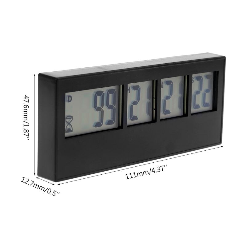 999 Dagen Countdown Klok Lcd Digitale Scherm Kookwekker Herinnering Voor Bruiloft Pensioen Lab Koken Keuken Watering