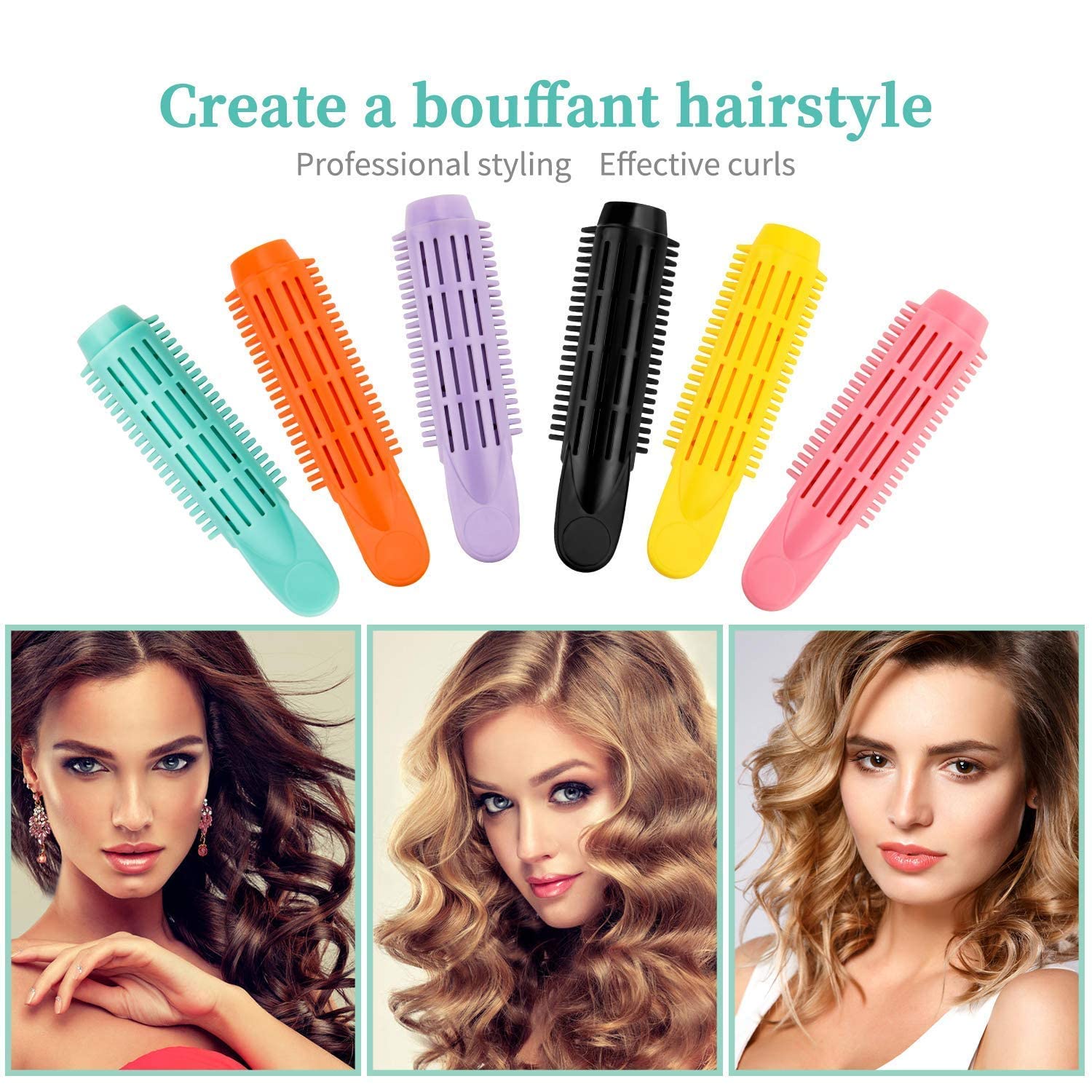 18 Pieces Voluminizing Hair Root Clip Natural Fluffy Hair Clip Hair Root Curler Roller Self Grip Root Volume Hair Curler Clip