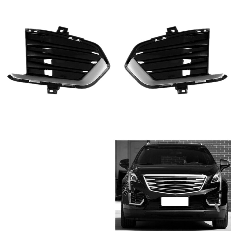 Auto Front Links & Rechts Mistlamp Lamp Bezel Cover Grille Voor Cadillac XT5 84107960 84107961