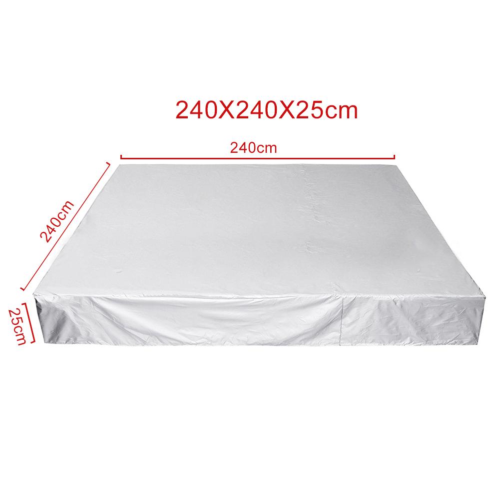 Zwembadafdekking - zwembadafdekking voor de tuin - Vierkante zwembadafdekking - 200*200*85cm - Stofafdekking - Waterdichte afdekking - Badafdekking