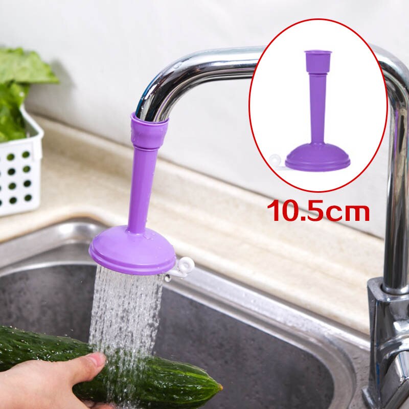 1pcs Kitchen Faucet Extenders Adjustable water Adapter Valve durable Rotatable Faucet Splash Tap Bathroom water shower filter: Purple 10.5cm