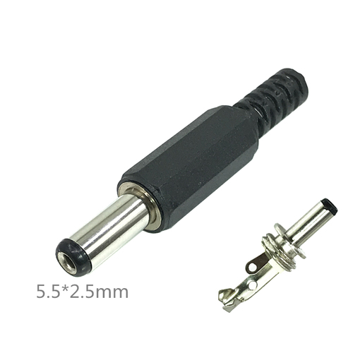 5pcs/lot DC Connector Plug DC USB Welding-Free DC Connector Monitoring Power Plug DC Connector to Terminal 5.5x2.1mm: Silver