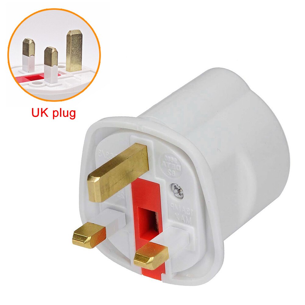 Adapter Hotel Elektrische Reizen Thuis Draagbare Europese 2 Pin Naar UK 3 Pin Conversie Plug