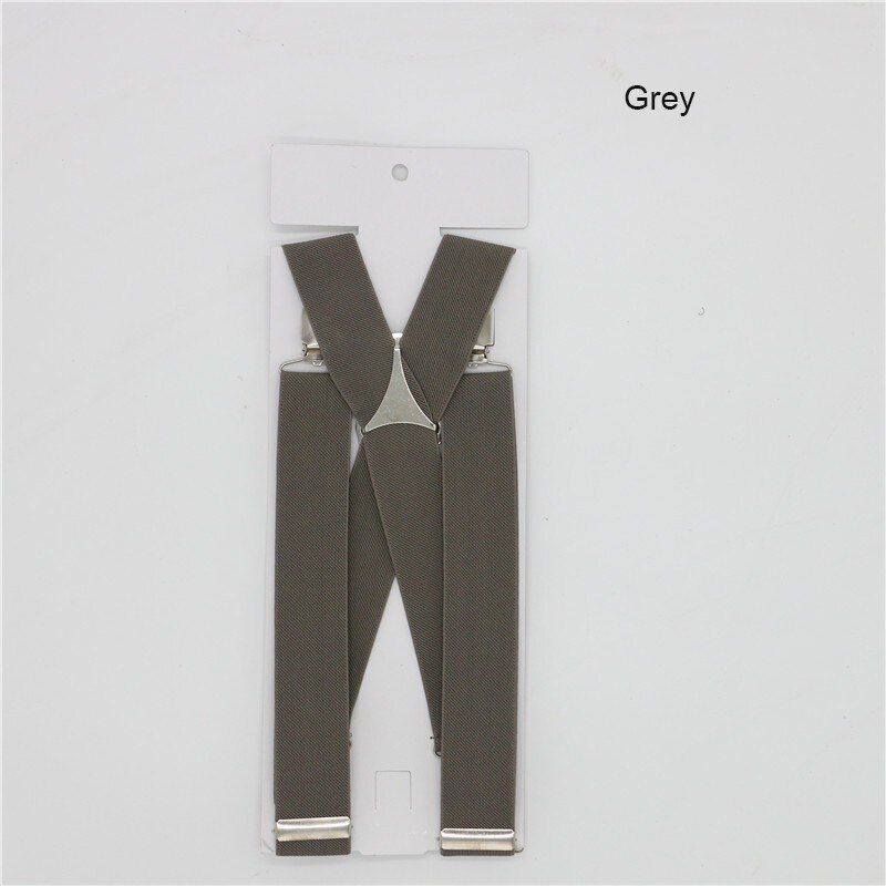 Bretelles unisexe pour adultes, couleur unie, 3.5 de largeur, 4 Clips, bretelles réglables, élastique X au dos, pour femmes: 2