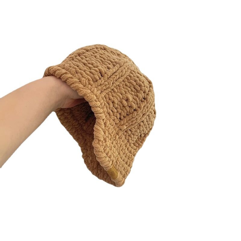 Japanse Eenvoudige Hand Gemaakt Eend Tong Muts Haak Wollen Hoed Voor Jongens En Meisjes 5 Kleuren Peuter Baby warme Muts