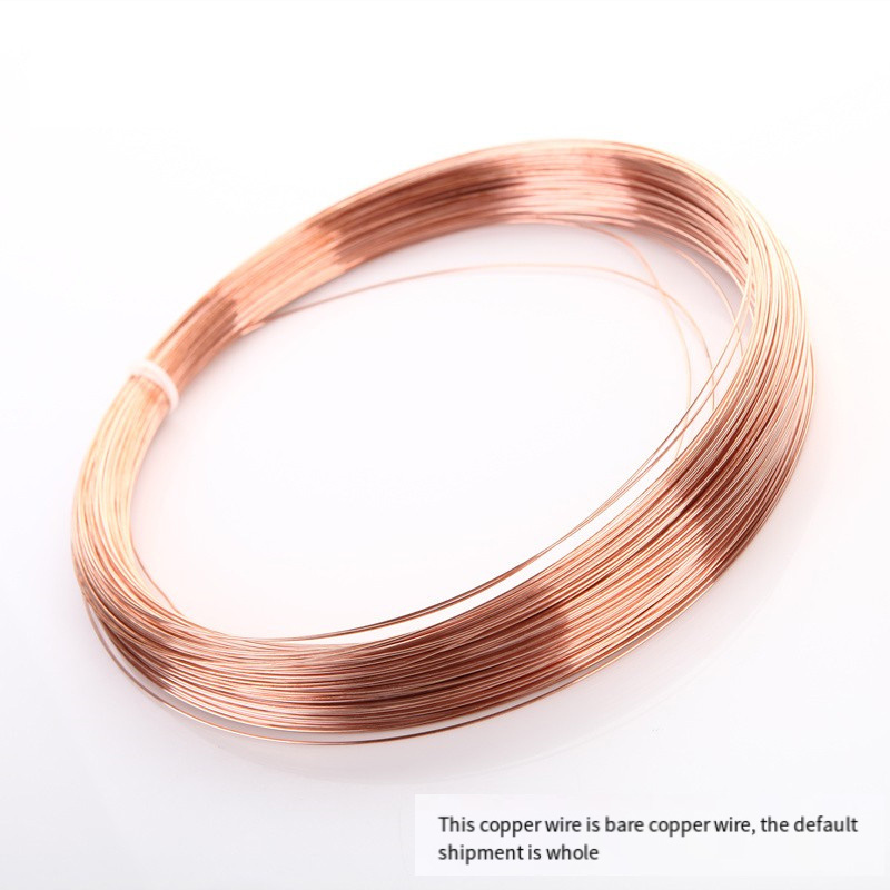 1m diameter rød kobberledning bar ledning 0.5/0.8/1/1.5/2/2.5/3 mm 99.90%  ren kobber til elektriske og elektroniske projekter