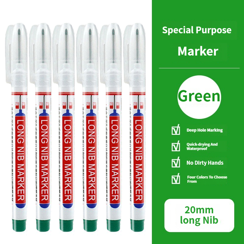 20 mm tiefes See, langer Spitzenkopf, Permanentmarker, Mehrzweck-Perforationsstift aus Metall, wasserdichte Badezimmer-Holzbearbeitungsdekoration: Lila