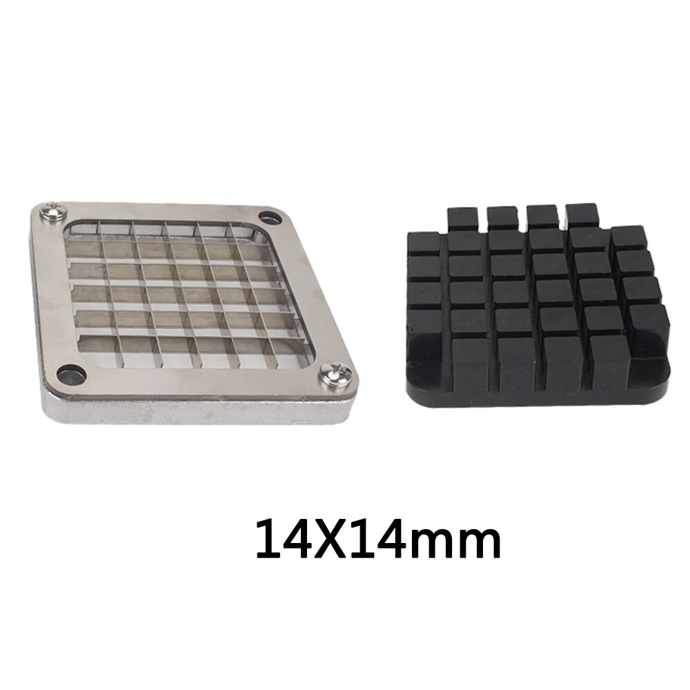 French Fry Cutter Stainless Steel +3 Blades Size, Fries Machine Accessories Chips Cutter Parts French Fry Potato Chips Cutters: 14mm