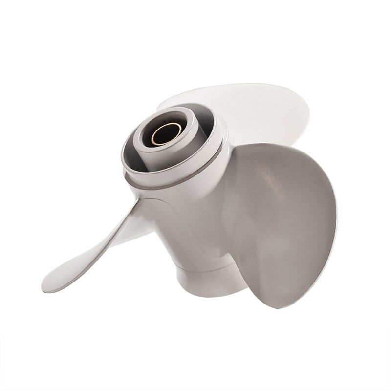 Marine Boat Outboard Propeller 9 7/8 x 13 Aluminum Alloy For Yamaha 20-30HP Right-hand Rotation 3 Blades White 664-45949-02-EL