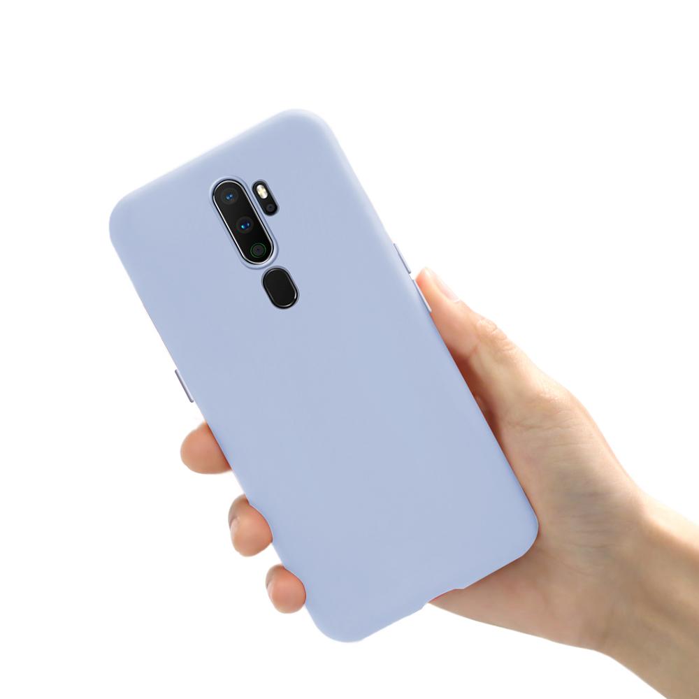 Para OPPO A9 funda de silicona suave lindo caramelo mate fundas de teléfono para OPPO A5 Fundas para OPPO A11X A 9 Coque: Lona / Blanco