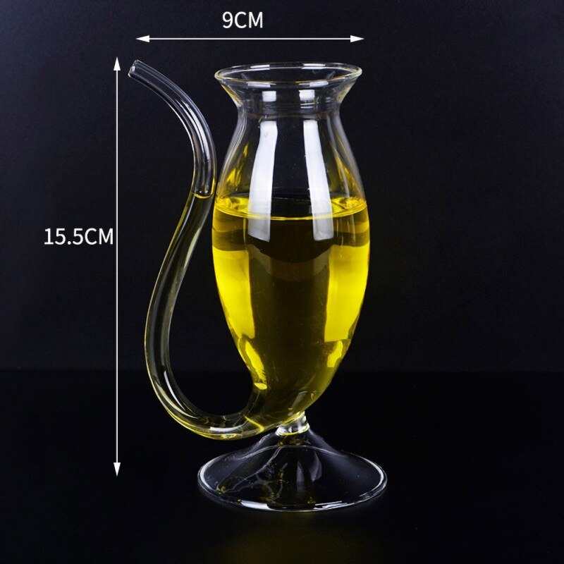 Vampir Rotwein Saft Glas Tasse Becher Mit Gebaut in Trinken Rohr Stroh Wärme-widerstand Vampir Cocktail Wein Glas 300ml: A
