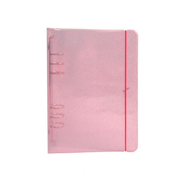 Card Album Transparent Star Album Photo Album Photocard Holder Binders Albums For DIY Your Notebook Filofax Planner Loose Leaf: pink
