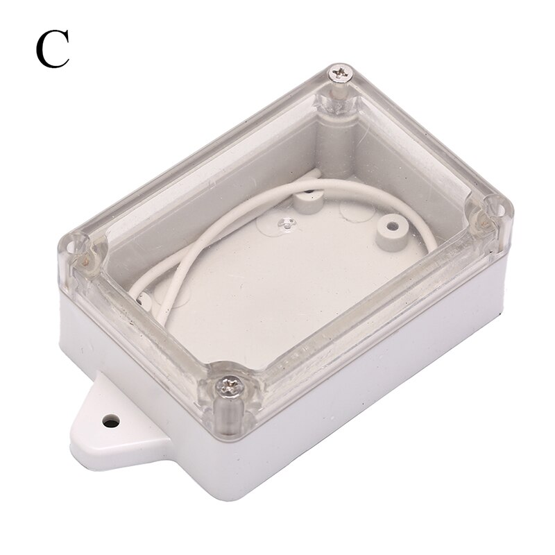 4 stiler vanntett plast elektronisk instrument prosjekt deksel boks kabinett klart gjennomsiktig / hvit 85 x 58 x 33mm: C
