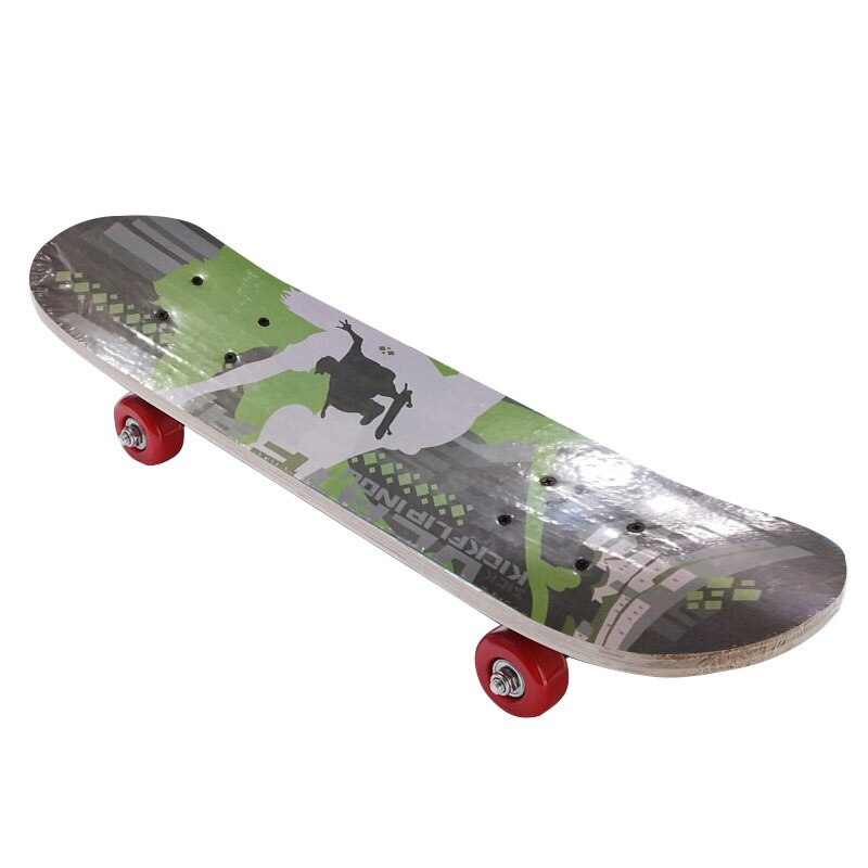 Skateboard à Double bascule pour enfants de 60cm, Skateboard à quatre roues de dessin animé, Longboard pour garçon et fille, Skateboard en plein air: YELLOW