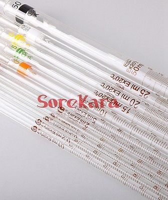 50ml Glass burette Measuring Pipette With coding gand Ring Graduated Dropper