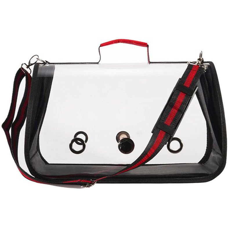 Transporte al aire libre de viaje loro jaula aves accesorios Pvc transparente transpirable loro bolso