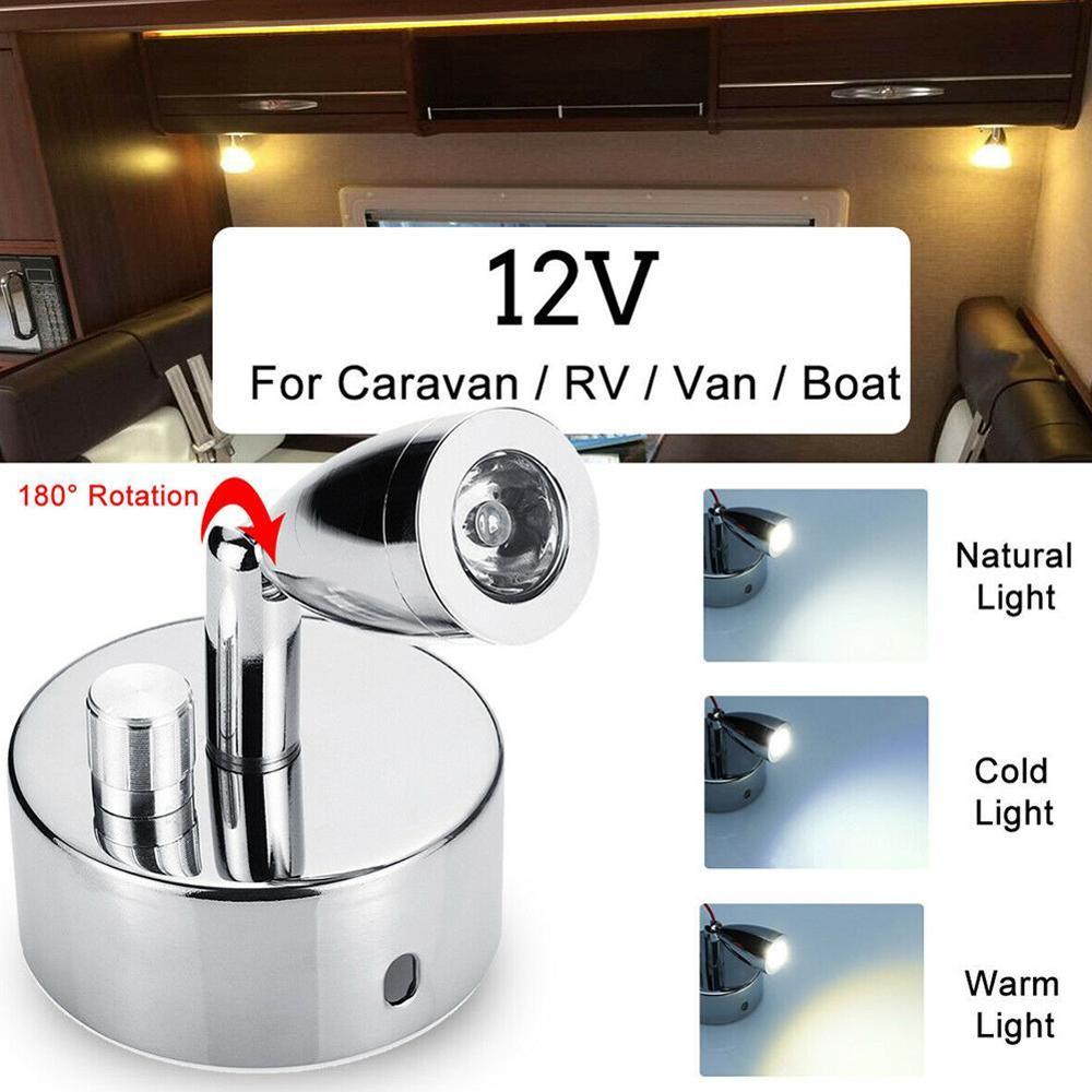 12V Led Spot Dimmer Leeslamp Rv Camper Trailer Boot Wall Mount Bedlampje Voor De Meeste Auto 'S