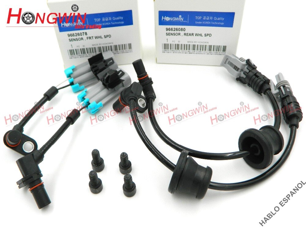 4pcs One Set ABS Wheel Speed Sensor Fits PPontiac Chevrolet Equinox Captiva SSaturn Opel 2007 96626078, 96626080