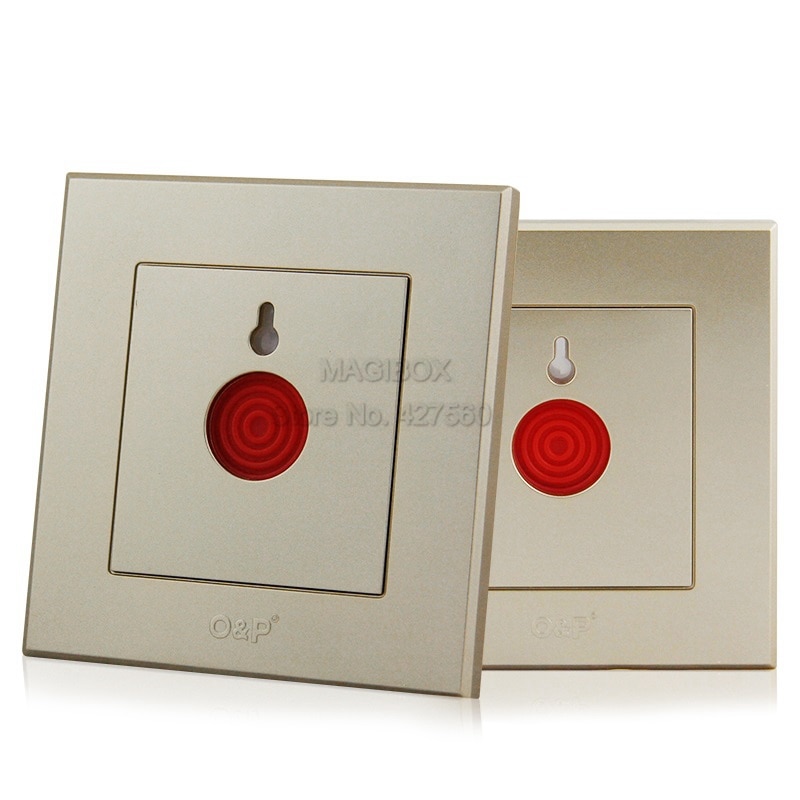 Gold Color Emergency Alarm Button 86*86mm Fire Alarm Emergency Switch Alarm Access Control Switch with Key