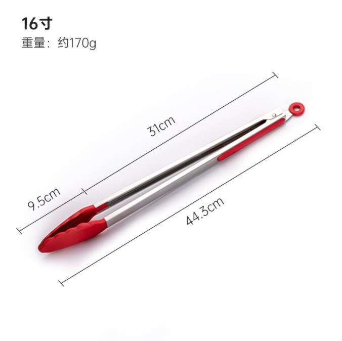 Kitchen utensils food clip silicone food clip barbecue clip steak clip fried fish bread barbecue buffet clip: 16  inches