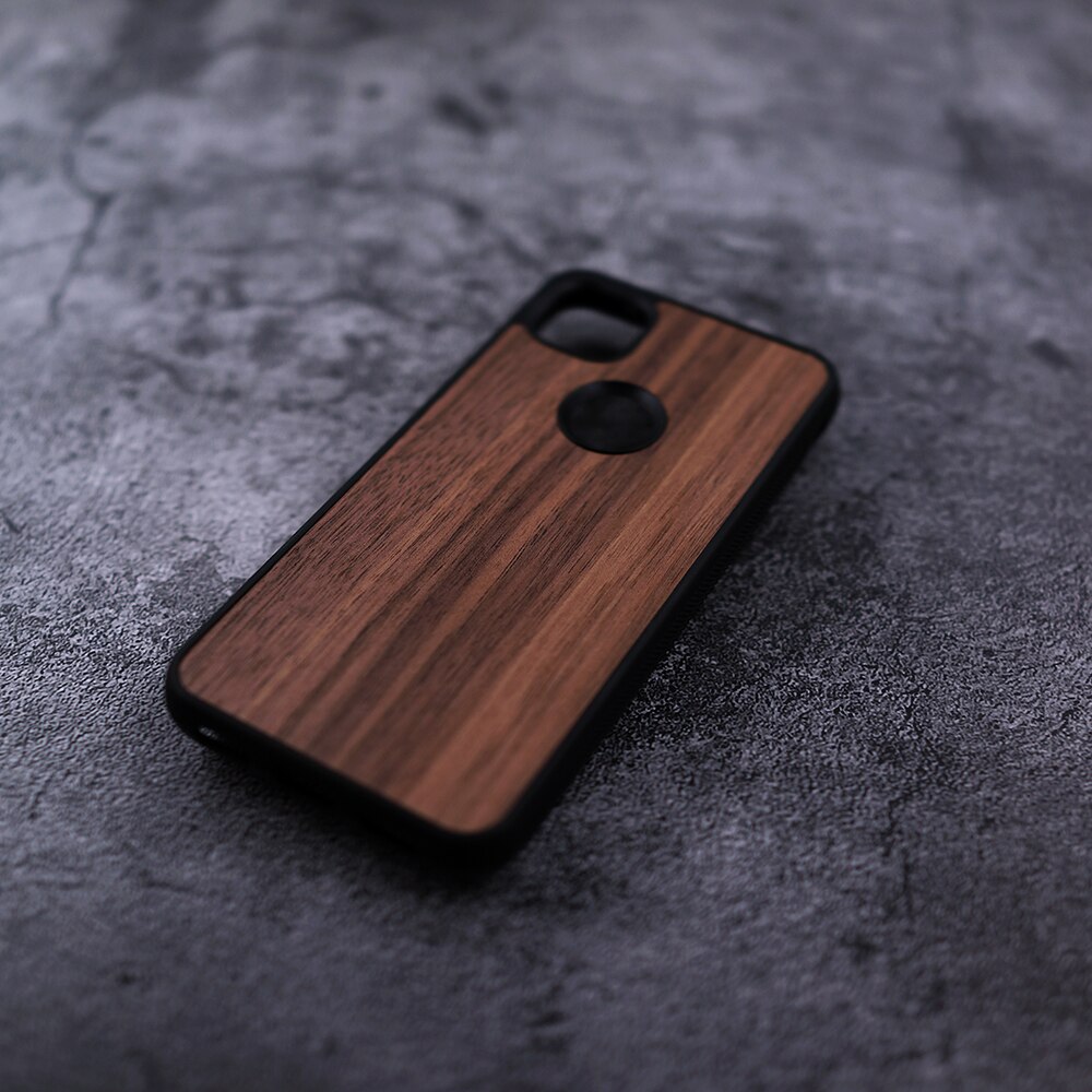 Echt Holz telefon fall Für Google Pixel 4 4a XL Schlank Retro Anti-scratch TPU Abdeckung Für Google Pixel 4 4A Holz Fall schutz