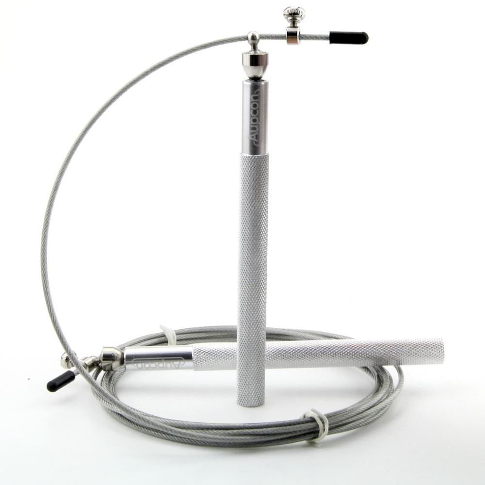 Cuerda de saltar para Crossfit, cuerda de velocidad para MMA, boxeo, Fitness, entrenamiento de salto: Silver