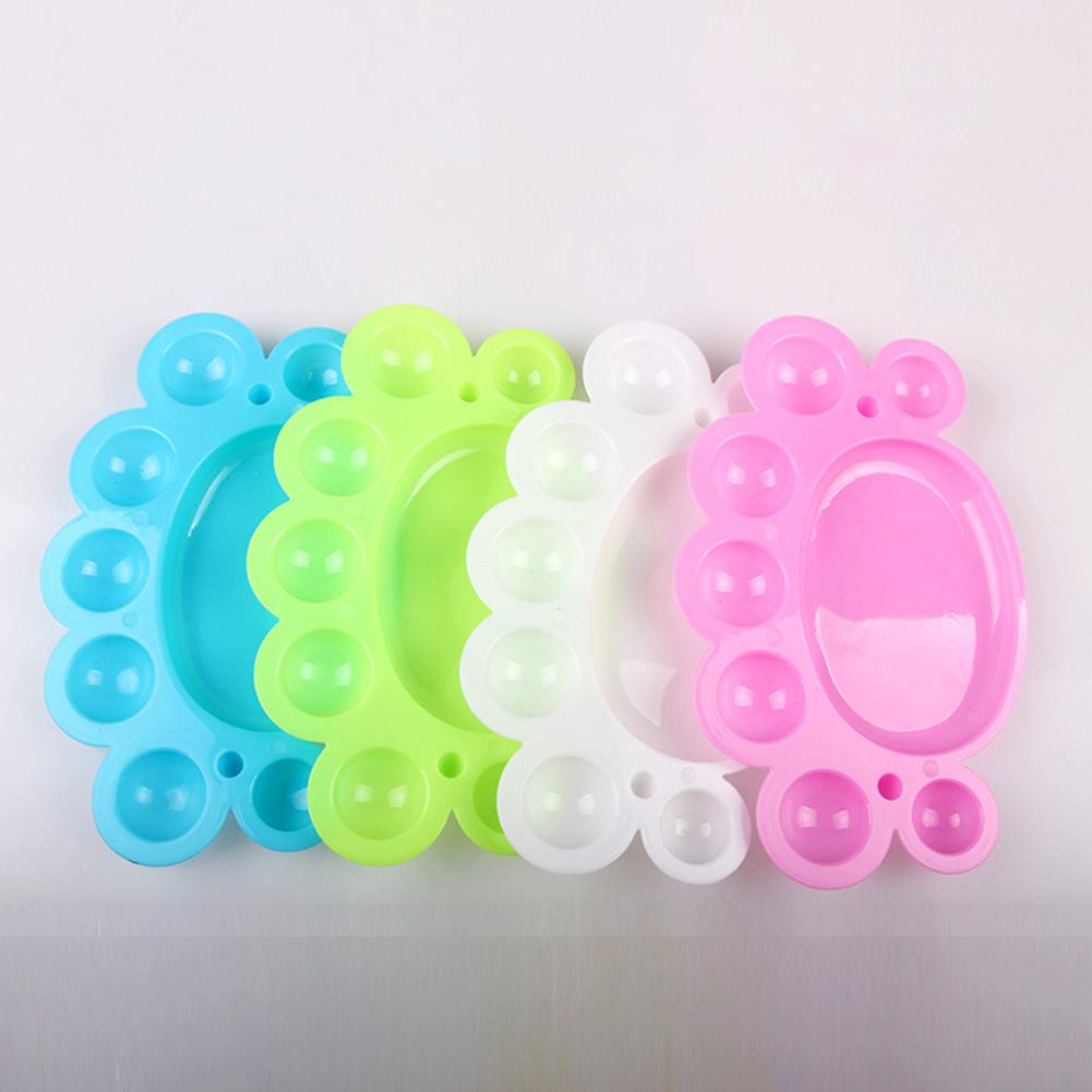 High Strength Color Palette Tool Plate Plastic Nail Art Paint Color Mixing Palette Plate Disk Essential Tool